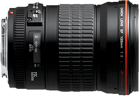 A fixed, fast telephoto lens, the 135mm is one of Canon's fastest lenses at that focal length.