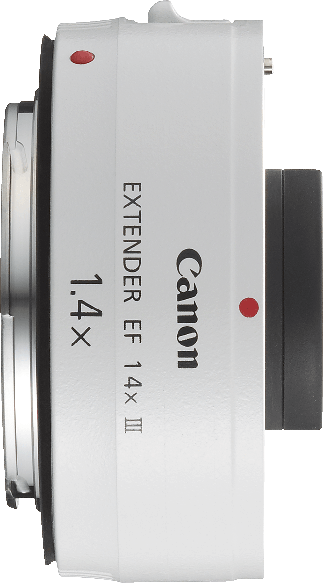 This extender adds 1.4x to the focal length for a one stop loss of light.