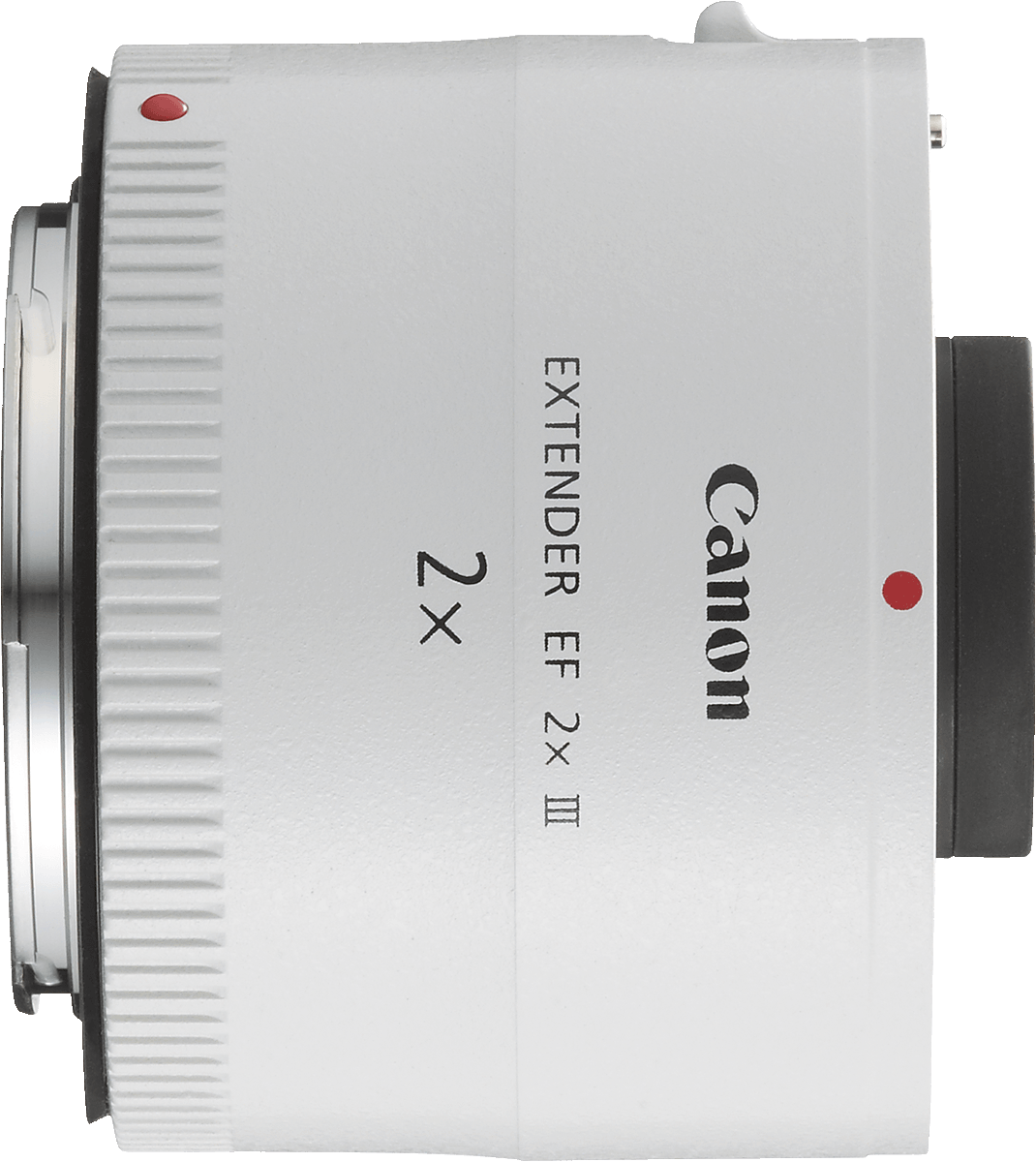 This extender doubles focal length for a 2 stop loss of light.